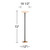 Light Blaster 72" Tall Black 4-Light Torchiere Floor Lamp