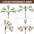 Medusa Modern Decor Floor Lamp, 5 Head Adjustable Gooseneck Lamps for Reading, White Shades Multiple Tall Standing Lamps for Living Room Bedroom Office Kids Classroom, Brown, Bulbs Included