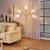 Medusa Modern Decor Floor Lamp, 5 Head Adjustable Gooseneck Lamps for Reading, White Shades Multiple Tall Standing Lamps for Living Room Bedroom Office Kids Classroom, Gold, Bulbs Included