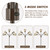 Medusa Modern Decor Floor Lamp, Multi Head Adjustable Gooseneck Bright Light for Reading, White Shades Tall Standing Tree Floor Lamp for Living Room Bedroom Office Kids Classroom, Brown