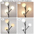 3-Globe Mid Century Black Tree Floor Lamp for Living Room,70in Tall Modern Stepless Dimmable Standing Lamp with Frosted Glass Shade for Office Bedroom, Study Room Bulbs Included(dimmer-Black)