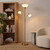 Sky Dome Double LED Floor lamp, Torchiere Super Bright Floor Lamp with 2 Reading Lamps for Living Rooms & Offices - Dimmable Tall Standing Lamp for Bedroom Reading - Tall Brass Pole