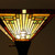 Tiffany Lamp Antique Amber Brown Stained Glass Torchiere Floor Lamp