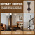 Torchiere Brown Floor Lamp for Living Room with Glass Shade-71IN