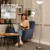 Torchiere Silver Floor Lamp with Adjustable Angle Reading Lamp-71IN