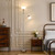 Torchiere Silver Floor Lamp with Adjustable Angle Reading Lamp-71IN
