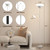 2-in-1 Torchiere Floor Lamp, 34W Super Bright LED Standing Lamp with Remote & Touch Control, 72" Dimmable Adjustable Corner Reading Lamp for Living Room, Bedroom, Office, Silver