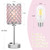 Peach Pink Bedside Lamps for Night Stands, Crystal Table Lamp for Bedroom