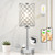 Sliver Crystal Table Lamp with Touch Control, Bedside Lamp for Nightstand