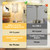 Champagne Gold Lamps for Night Stands, Crystal Table Lamp (Bulb Included)