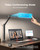 Dual-Side LED Desk Lamp with Clamp, Soft Light with Stepless Remote