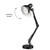 28" Heavy Base Top Moving Spring Balanced Swing Arm Desk Lamp, Black, On/Off Rotary Switch on Shade, Office Decor, Reading Light, Home Essentials, Room Lighting