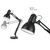 28" Heavy Base Top Moving Spring Balanced Swing Arm Desk Lamp, Black, On/Off Rotary Switch on Shade, Office Decor, Reading Light, Home Essentials, Room Lighting