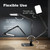 LED Desk Lamp with Remote, Eye-Caring CRI95+ Dimmable Light, 3000K–6000K Adjustable Color Temperature, Flexible Clamp or Base Mount, Memory Function Desk Lamp for Office, Study & Zoom Meetings