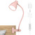 Cute Desk Lamp with Clamp Clip on Light, 5 Color 10 Brightness, Pink