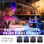 Led Desk Lamp with Pen Holder, Touch Lamps for Nightstand Eye-Caring Bedside Reading Light with Clock, Office Lamps Stepless Dimming, Lamp for Dorm Room, Suitable for Kid/Girl/Boy (Black)