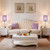 Crystal Table Lamp, Purple Touch Lamp with USB C+A Port, 3-Way Dimmable
