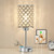 Crystal Table Lamp, Silver Touch Lamp with USB C+A Port, 3-Way Dimmable
