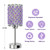 Purple Crystal Bedside Table Lamps Set of 2 with USB C+A Ports
