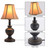 Traditional Table Lamp, Desk Lamp for Living Room with Fabric Shade