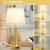 Touch Lamps for Nightstand Set of 2 - Gold Table Lamp for Bedroom Dimmable Bedside Lamps with USB C+A Ports - Lamps for Night Stands Living Room End Table,2 LED Bulbs Included