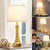 Touch Lamps for Nightstand Set of 2 - Gold Table Lamp for Bedroom Dimmable Bedside Lamps with USB C+A Ports - Lamps for Night Stands Living Room End Table,2 LED Bulbs Included