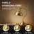 Cordless Table Lamp, Battery Operated Vintage Desk Light, Brass