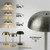 2 Pack Portable LED Mushroom Table Lamp, Metal Cordless Desk Night Light, Stepless Dimming Touch Lamp with 3 Colors for Bedroom Bedside Restaurant Bar, Black