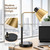 Desk Lamp with USB-C, USB-A and AC Outlet, Adjustable E26 Table Lamp for Home Office and Bedside Reading, Matte Black and Brushed Brass-Look, Bulb Not Included