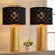 Set of 2 Modern Table Lamps for Living Room Bedroom, Gold Nightstand Resin Lamps with Black Grid Shade, Contemporary Desk Lamps for Bedside End Tables, 2 Bulbs Included (Gold)