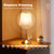 Rechargeable Cordless Table Lamp, 3-Color Dimmable Touch Light, Beige Shade