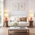 Table Lamps Set of 2, Resin Bedside Lamps for Living Room Bedroom