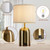 Touch Control Table Lamps Set of 2, Gold Bedside Lamps for Bedroom