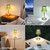 Cordless Touch Table Lamp with 5200mAh Battery - 3 Adjustable Color Temperatures & Dimmable, Rechargeable Desk Lamp for Bedroom, Living Room, Office, Entryway, Bookshelves (Green Stripe)