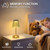 Cordless Touch Table Lamp with 5200mAh Battery - 3 Adjustable Color Temperatures & Dimmable, Rechargeable Desk Lamp for Bedroom, Living Room, Office, Entryway, Bookshelves (Green Stripe)
