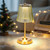 Cordless Touch Table Lamp with 5200mAh Battery - 3 Adjustable Color Temperatures & Dimmable, Rechargeable Desk Lamp for Bedroom, Living Room, Office, Entryway, Bookshelves (Green Stripe)