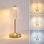 Cordless Touch Table Lamp with 5200mAh Battery - 3 Adjustable Color Temperatures & Dimmable, Rechargeable Lamp for Bedroom, Living Room, Office, Entryway, Bookshelves (Transparent Stripe)