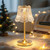 Cordless Touch Table Lamp with 5200mAh Battery - 3 Adjustable Color Temperatures & Dimmable, Rechargeable Desk Lamp for Bedroom, Living Room, Office, Entryway, Bookshelves (Transparent Rose)