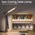 Rechargeable Lamps Cordless Table Lamp, Foldable Portable Desk Lamp, Battery Operated Lights with Stepless Brightness&Time Display for Home Office, Book Lights, Desk Accesories, Tea White
