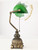 Retro Green Glass Bankers Desk Lamp,LED Bulb Included