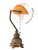 Retro Amber Glass Bankers Desk Lamp,LED Bulb Included