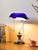 Retro Blue Glass Bankers Desk Lamp,LED Bulb Included