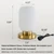 Mid Century Modern Table Lamp, 6" White Glass Desk Lamp Plug in