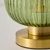 Mid Century Modern Table Lamp, 8" Globe Green Glass Lamp Plug in