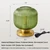 Mid Century Modern Table Lamp, 8" Globe Green Glass Lamp Plug in