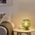 Mid Century Modern Table Lamp, 8" Globe Green Glass Lamp Plug in