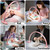 Half Moon Light for Nail Desk, Moon Light Nail Tech, 20 inch Moon Lamp for Nails 3 Color Temperature for Table for Nails/Photograph/Crafts Lighting(Medium Pink)