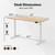 55*24 Inch Height Adjustable Electric Standing Desk, Light Brown
