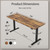 60*24 Inch Height Adjustable Electric Standing Desk, Rustic Brown