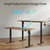 63*24 Inch Height Adjustable Electric Standing Desk, Rustic Brown